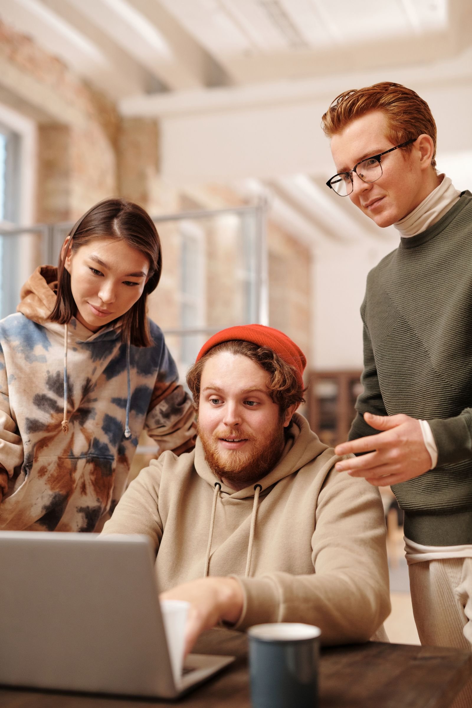 Young adults reviewing a financial plan